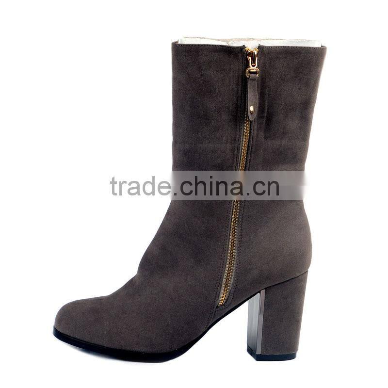 Hot Sale Lady Casual Round Toe Women's Zipper High Thick Heels RED BLUE PINK BLACK WHITE Platform play boots