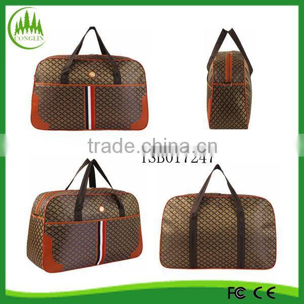 High Quality Black Leisure Sports PU Wholesale Duffle Bag Luggage