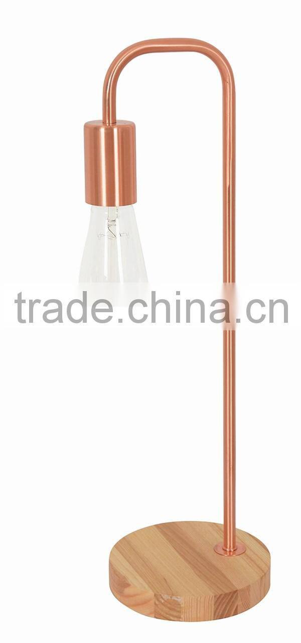 hot saled metal E27*1 table lamp,wooden single desk lamp
