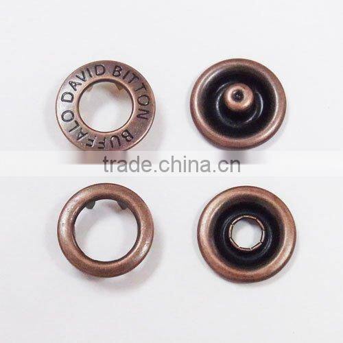 Garment accessory prong type snap buttons