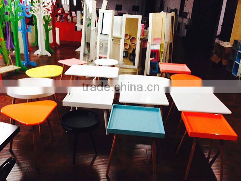 living room Europe style furniture design folding round wooden table