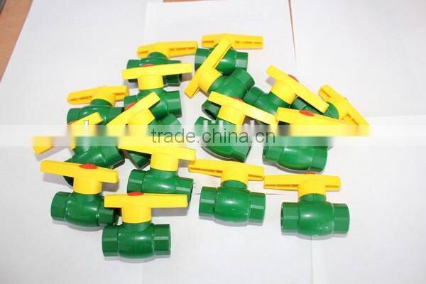MACRO PP-R ball valve of dark green colour