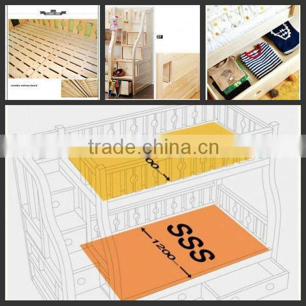 kids double deck bed of 100% solid pine wood