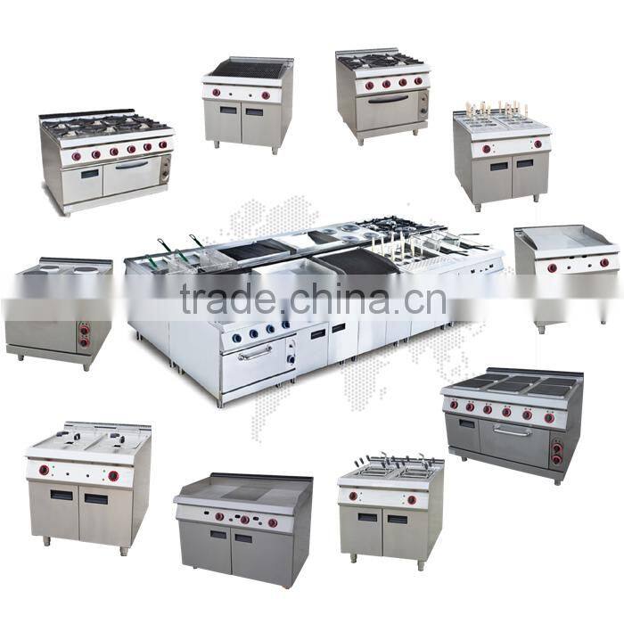 Idustrial gas range with 4 burner and gas oven