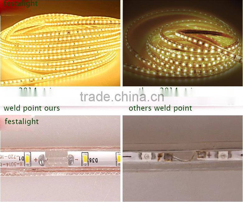 3014 220V high lumen super brightness decoration led strip light