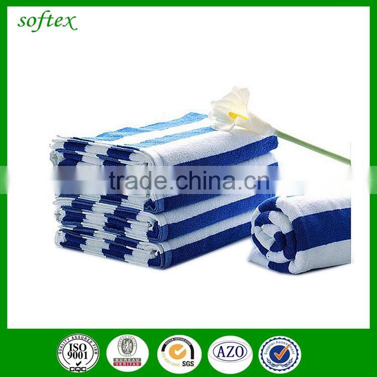 china softex wholesale bathroom 100% cotton navy and white bath towels
