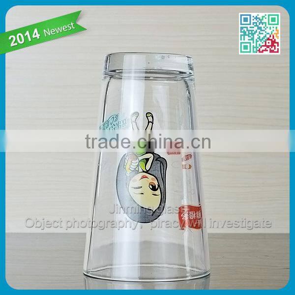 Famous Brand Beverage Pint Glass Cup Cold Juice Drinking Glass Pint Cup Funny Logo Drinking Orange Juice Pint Cup of Glasses