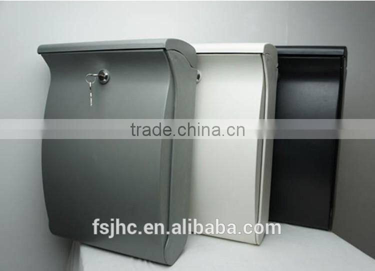 Foshan JHC-2001 Wall Mounted ABS Plastic Mailbox/Colurful Letterbox/Outside Lockable Postbox