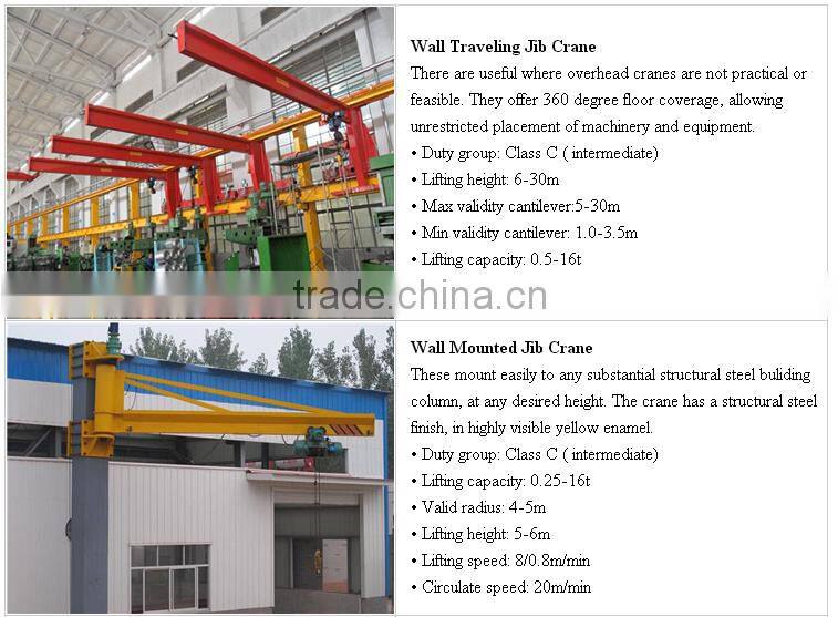 Hot sale 360 degree small jib crane with large capacity
