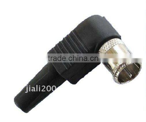 Angle Screw Type F Connector with Plastic Tail