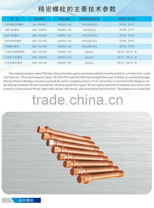 connection rod bolt/main bering bolt/cylinder bolt/crankshaft bolt