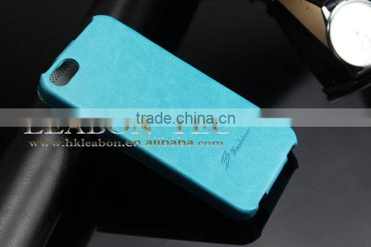 2014 hot selling flip leather case for iphone 5 5s cover, up down leather case, mobile phone case
