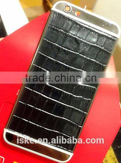 Best selling 24kt gold with genuine leather custom housing for iPhone 6s Case