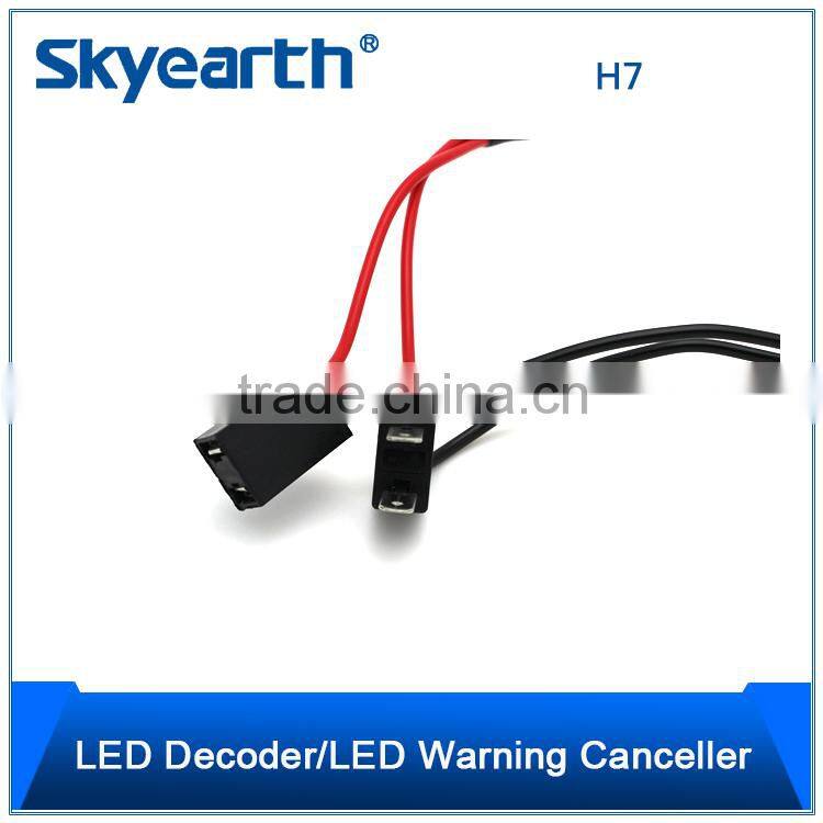 H7 Led Canbus 50w Resistor H7 Plastic Connector Copper With Plating