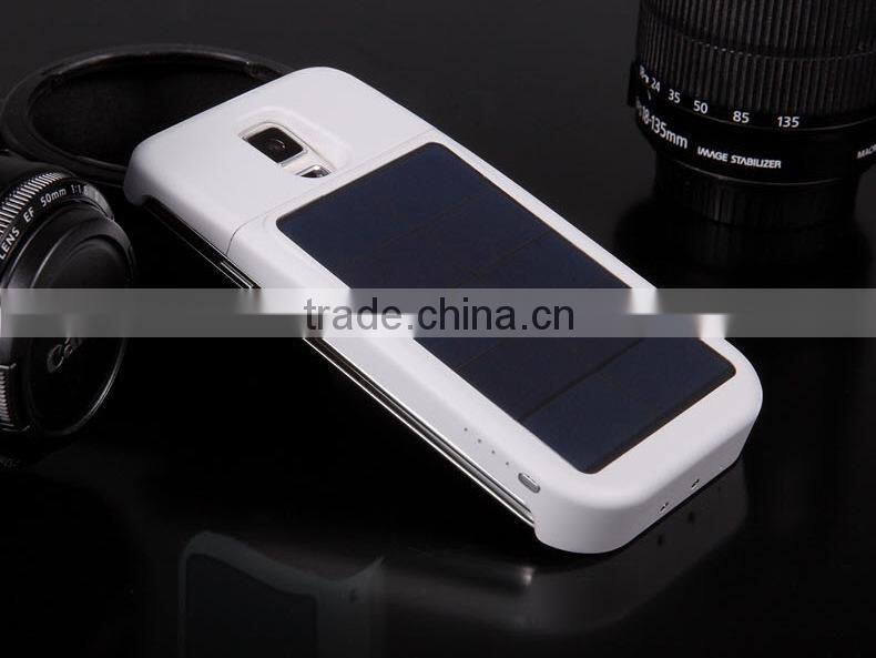 Private model solar battery case for Sam sung S5, portable wireless power bank, high quality wireless charger with custom logo