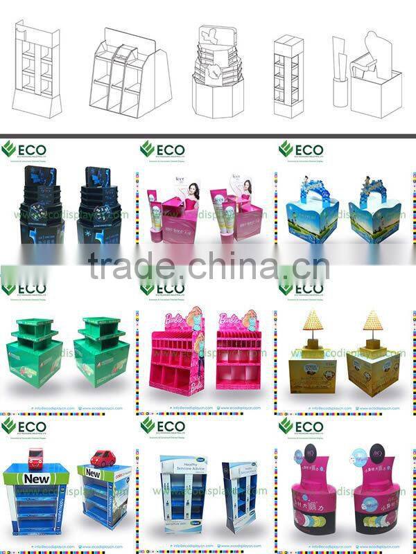 School bus shape for Cardboard book pallet display, advertising display stand