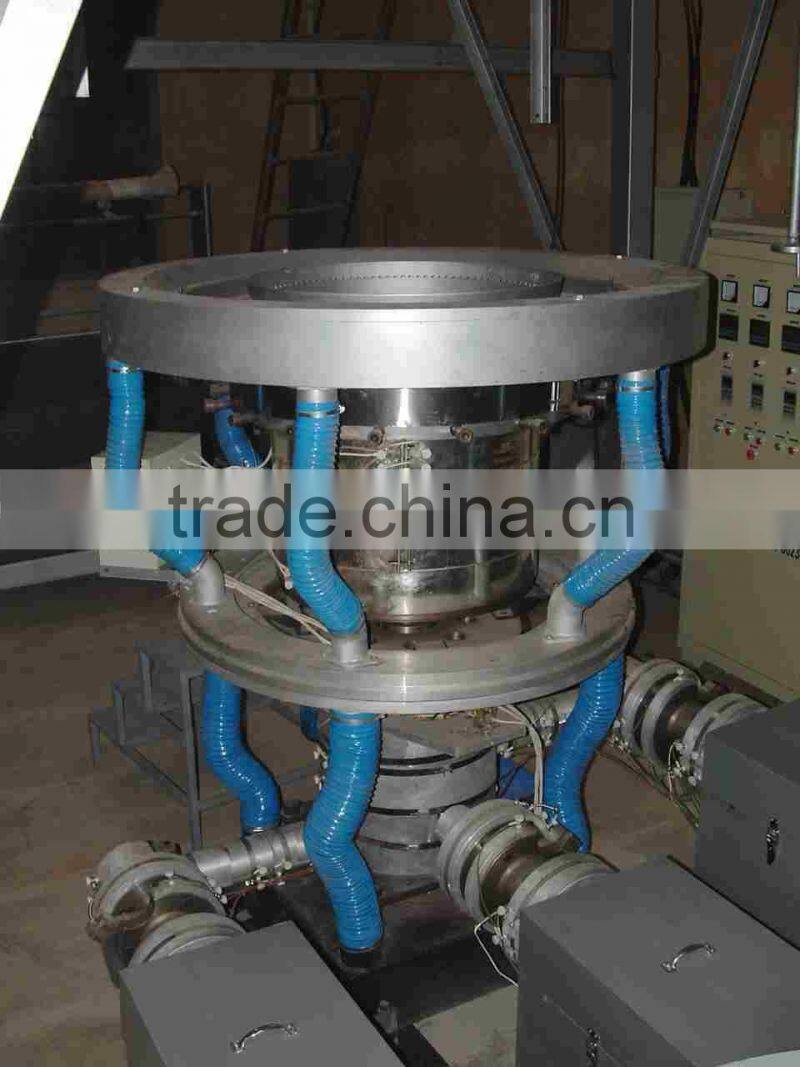 UTO Brand blown extruder, !High Speed Rotary Die Head Film Blowing Machin three layer co-extrusion film blowing machine