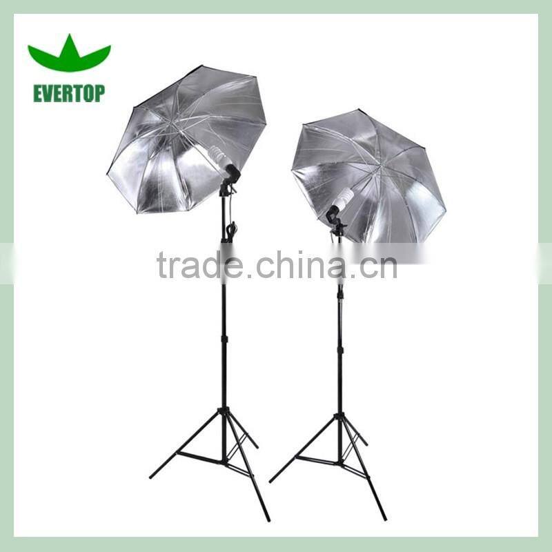 TS-ULK02 Photo Studio Silver Umbrella Flash Lighting Kit Photography Light Stand Set