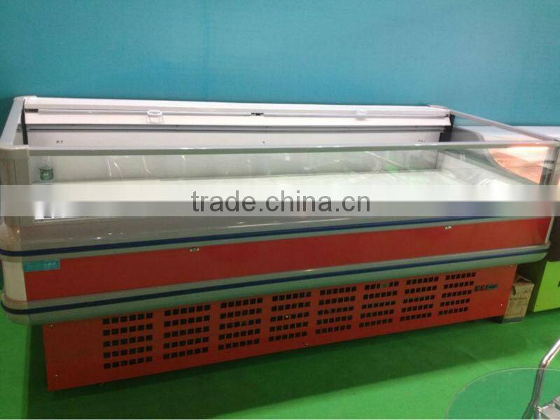 serve counter island freezer with sliding door on the top