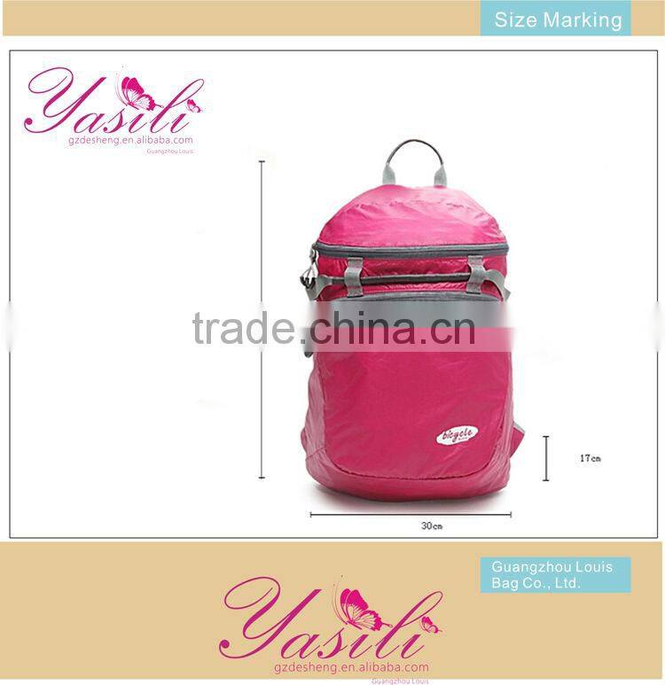 2014 high quality outdoor Nylon bag folding as square pocket