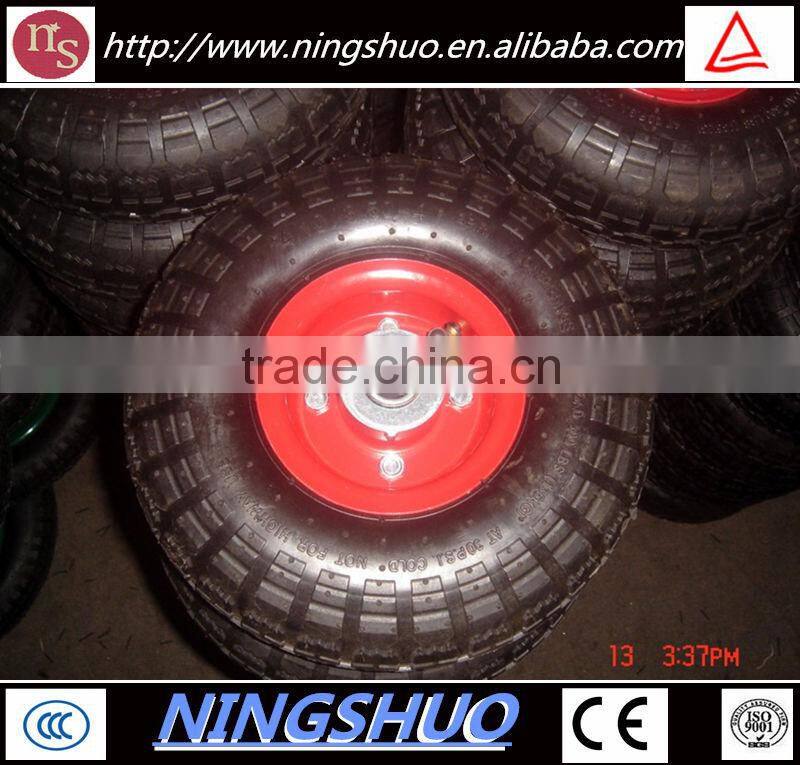 China supply of standard quality 10 inch rubber pneumatic wheel for trolley