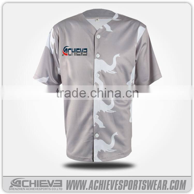 polyester fabric quicky dry high quality baseball shirt