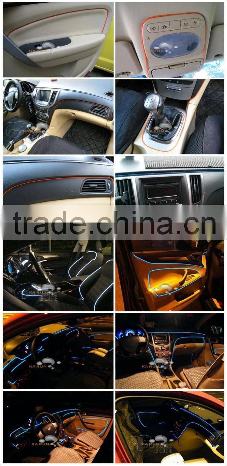 2015 Newest 9 Colors Car EL Cold Light With 1 Meter Drive Motor Auto Atmosphere String Lights LED Christmas Decorative Lights