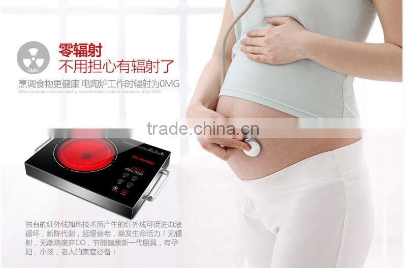 induction cooker stainless steel /handles CB,CE, stainless steel bodyceran ceramic hob handle electric infrared cooker