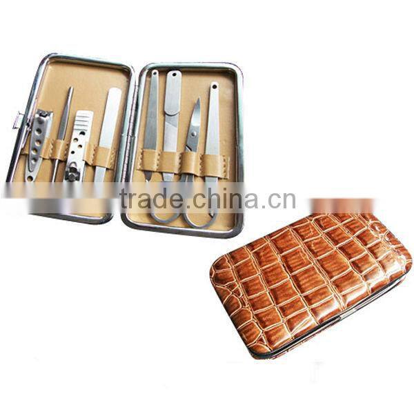 stainless steel manicure set/pu manicure tools/manicure set gift/beauty gift