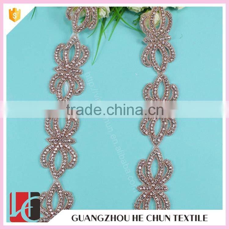 HC-3326 HC-3326 Hechun Wedding Decoration Wholesale Diamond Rhinestone Strip for Bride