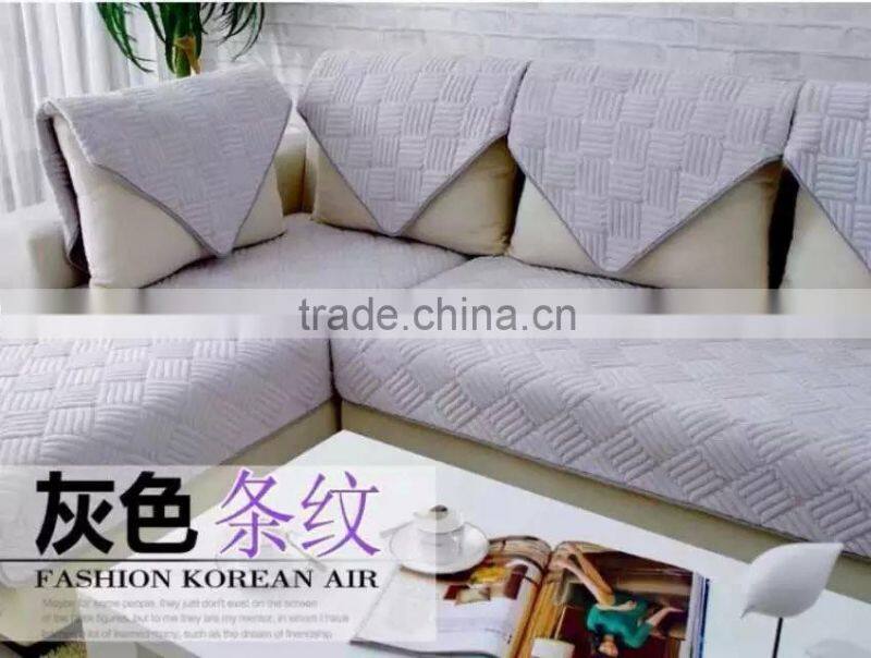 Embroidery microfleece sofa cover