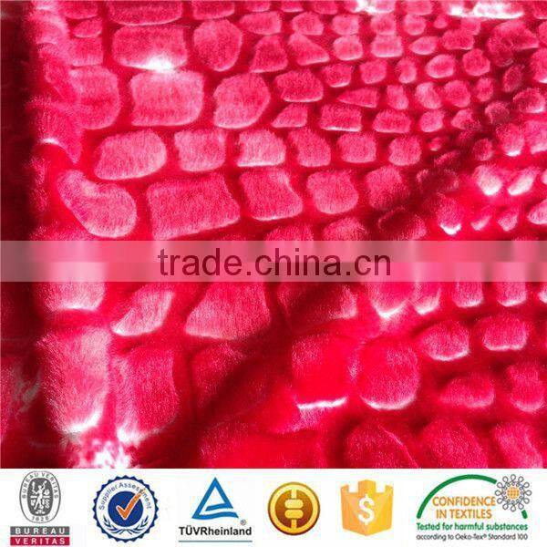 cheap polyester FDY brushed plush faux fur fabric for home textile