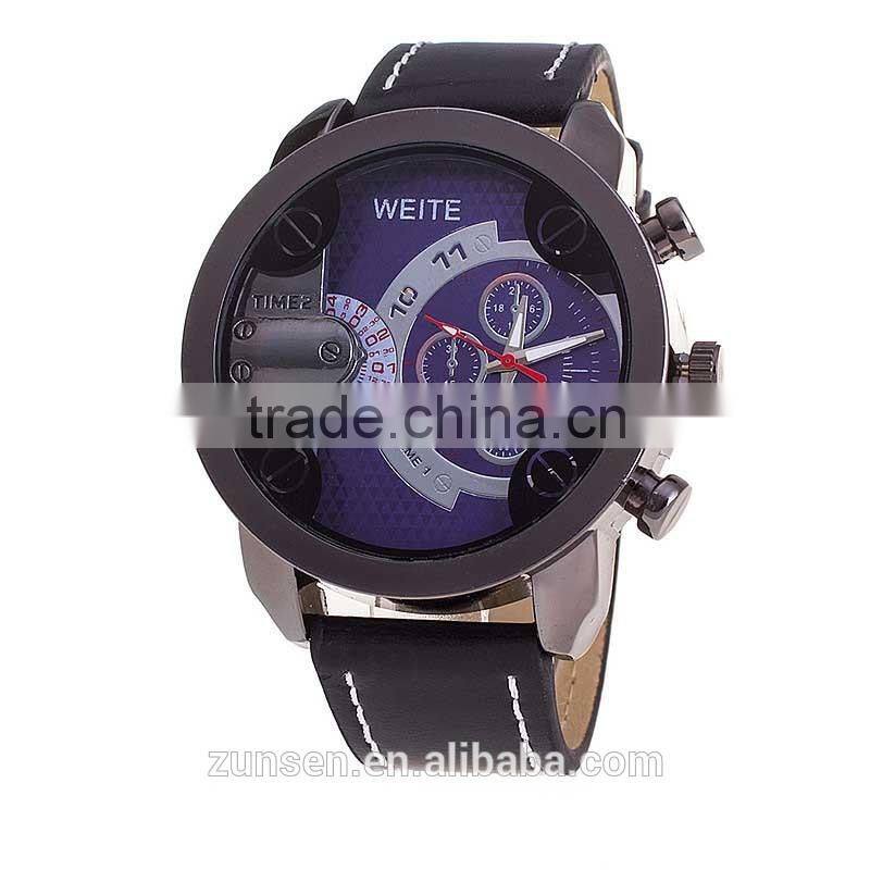 2016 High Quality Luxury Brand Men Sports Watches Male Dress Quartz Wristwatches Leather Strap Men Watch relogio masculino