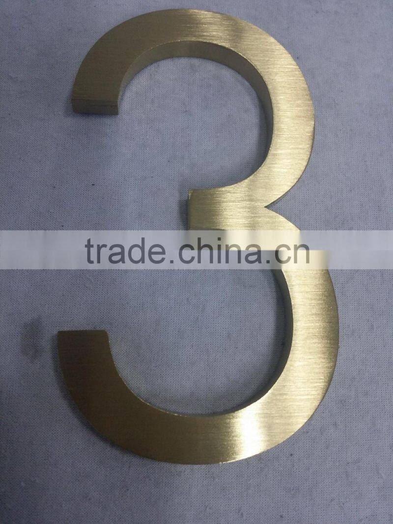 High quality brass coating house number