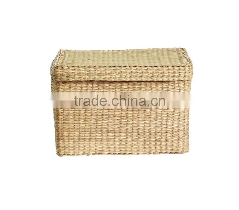 Cute seagrass box with lid, natural seagrass basket with very very cheap price