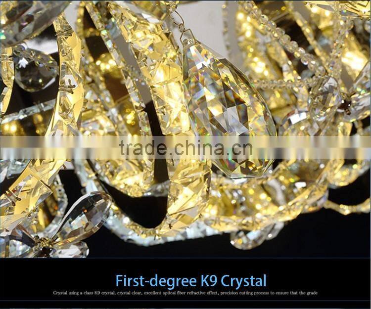 High Power First-degree K9 Crystal Ceiling Lamp 240V Luxury Crystal Chandelier