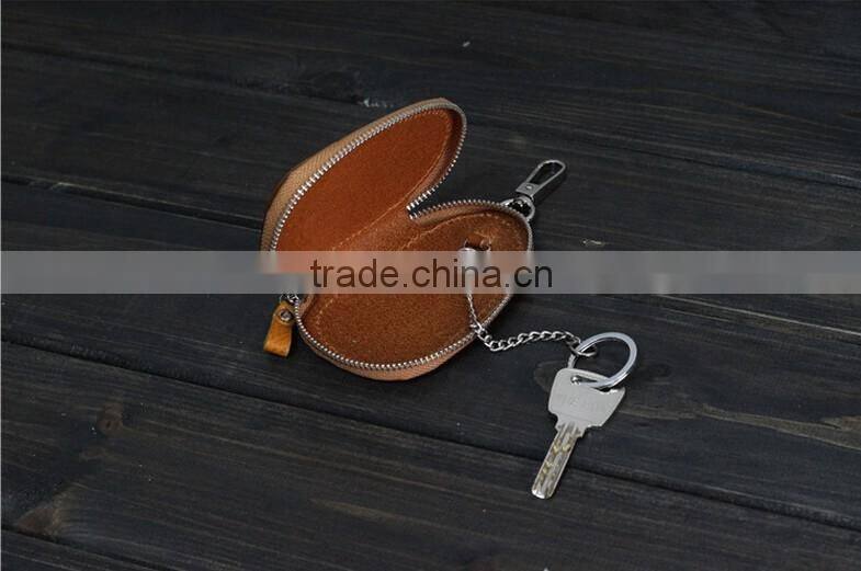 Cowhide Leather Circular Pocket,Key Case