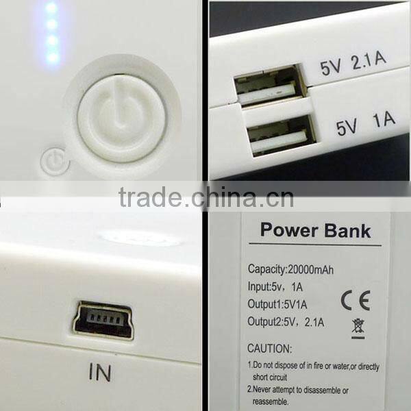 20000mAH External Battery Portable Power Pack Supply Power Station Mobile Charger