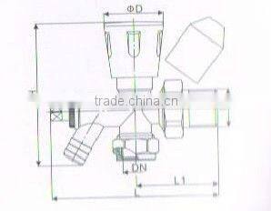 C.P. angled radiator valve & drain off