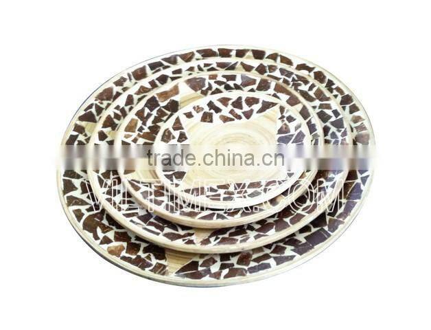 Best selling eco-frendly bamboo and coconut dishes/plates, natural color, hight quanlity