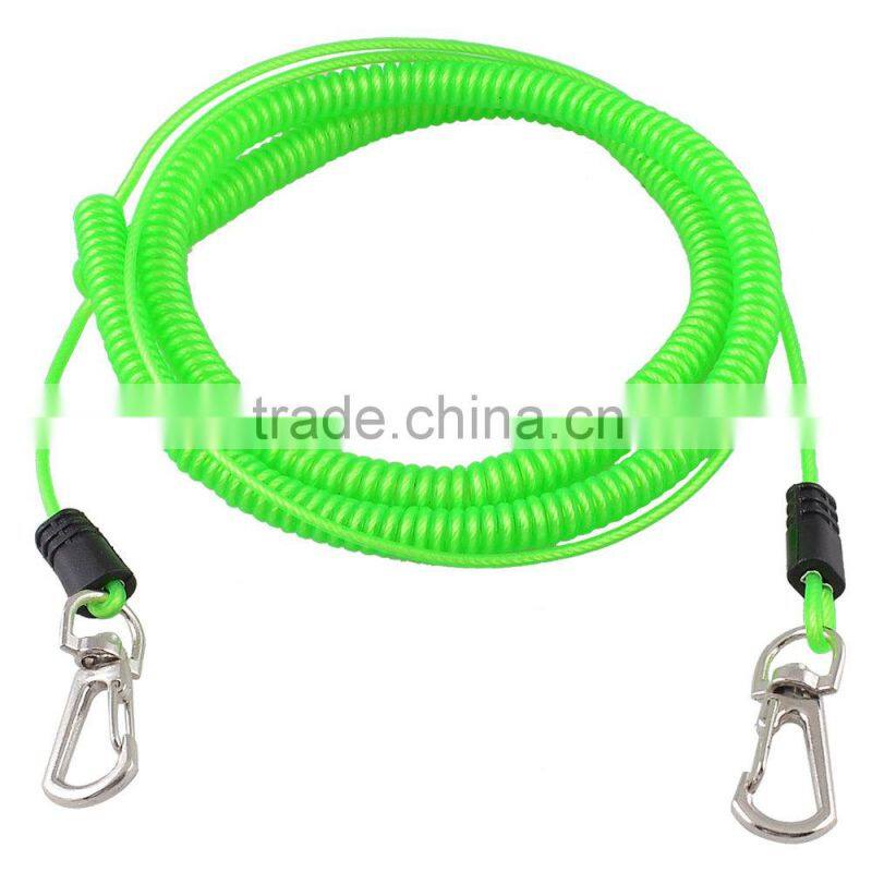 YIWU Factory Stretchy Spring Coiled Strap Lobster Clip Retractable Spiral Coil Cable/Tool Lanyard