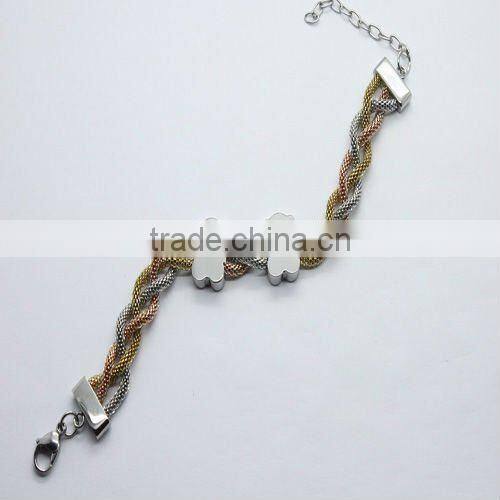 Brand New bears love gold steel cheap charm bracelets