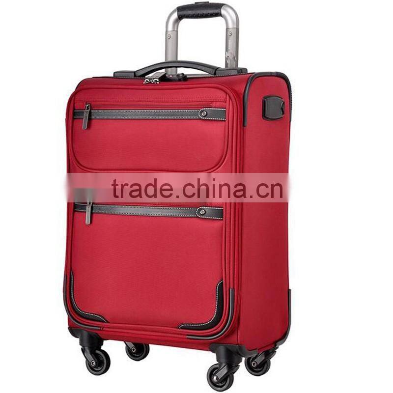 600D Polyester 360 Wheel Business Soft Trolley Luggage