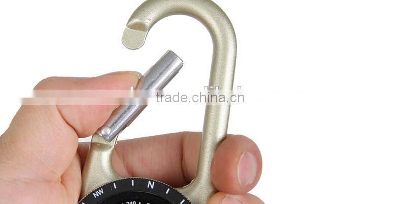 Hot Selling Metal Carabiner Compass For Travel Camping
