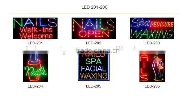 Different language LED Sign for the beauty salon nail shops OEM is welcome