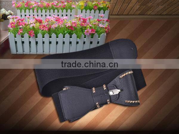 Fashion Lady Belts Hot Sell Elastic Womens Belt With PU Leather Ending