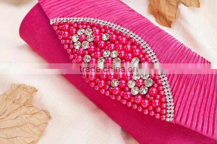 beautiful ladies satin handmade beaded handbag
