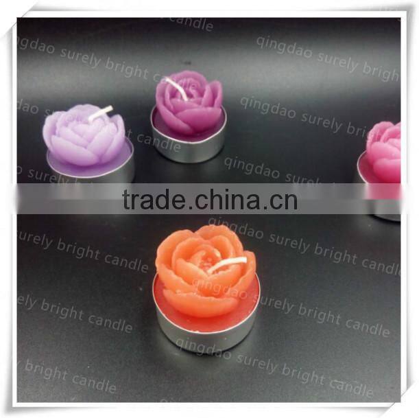 hot selling wedding candle gift giveaway flower shaped tealight candles