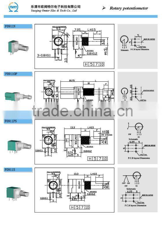 12MM 20kohm carbon potentiometer