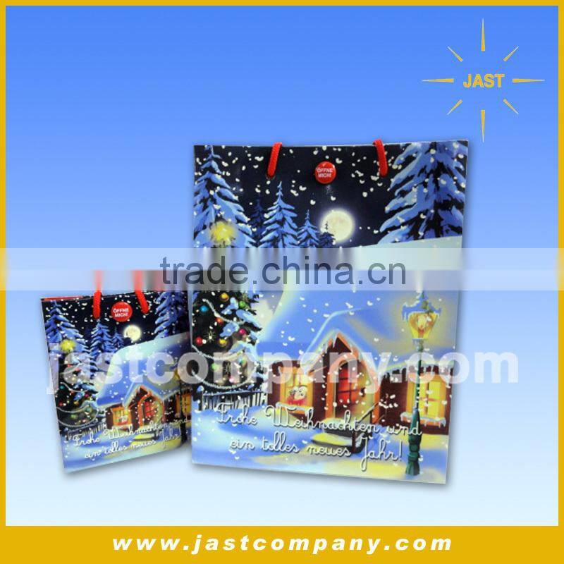 Large Size Musical Christmas Gift Bag, Wholesale Paper Christmas Gift Bag